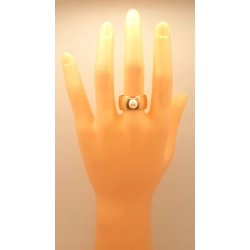 Złoty pierścionek z Perłą PR.585 W:7,80gr R.20 InterSKLEP