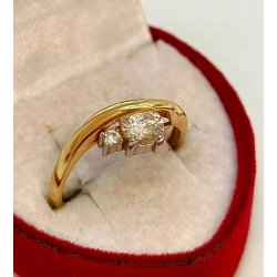 Złoty pierścionek z cyrkoniami Pr.585 W:2,31gr R.13 InterSKLEP