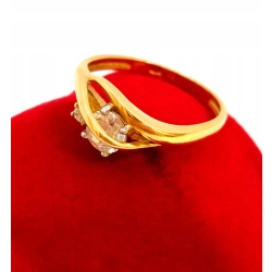 Złoty pierścionek z cyrkoniami Pr.585 W:2,31gr R.13 InterSKLEP
