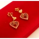 Złote kolczyki wiszące serca, sztyft Pr.585 W:2,30gr NOWE InterSKLEP