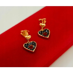 Złote kolczyki wiszące serca, sztyft Pr.585 W:2,26gr NOWE InterSKLEP