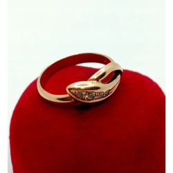 Złoty pierścionek z Cyrkoniami PR.585 W:2,73gr R.11 InterSKLEP