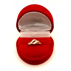 Złoty pierścionek z Cyrkoniami PR.585 W:1,62gr R.14 InterSKLEP