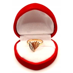 Złoty pierścionek z cyrkonią PR.585 w;2,30gr R.11 InterSKLEP