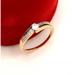 Złoty pierścionek z Cyrkoniami PR.585 W:2,27gr R.15 InterSKLEP