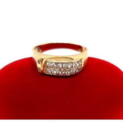 Złoty pierścionek z Cyrkoniami PR.585 W:2,51gr R.13 InterSKLEP