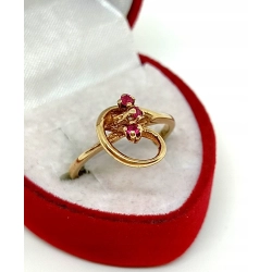 Złoty pierścionek z Rubinami PR.333 W:2,16gr R.13 InterSKLEP