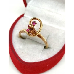 Złoty pierścionek z Rubinami PR.333 W:2,16gr R.13 InterSKLEP