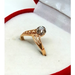 Złoty pierścionek z Cyrkonią PR.585 W:2,45gr R.13 InterSKLEP