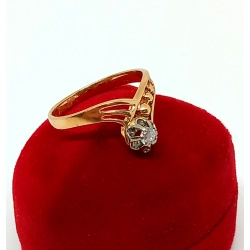 Złoty pierścionek z Cyrkonią PR.585 W:2,45gr R.13 InterSKLEP