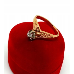 Złoty pierścionek z Cyrkonią PR.585 W:2,45gr R.13 InterSKLEP