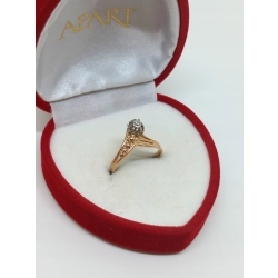 Złoty pierścionek z Cyrkonią PR.585 W:2,45gr R.13 InterSKLEP