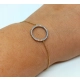 Złota bransoletka kółko z cyrkoniami PR.585 W:2,07gr Dł.18,5cm InterSKLEP