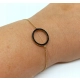 Złota bransoletka kółko z cyrkoniami PR.585 W:2,07gr Dł.18,5cm InterSKLEP