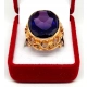 Złoty pierścionek z Ametystem PR.585 W:13,05g R.15 s