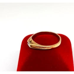 Złoty pierścionek z Cyrkonią PR.585 W:2,01gr R.11 .