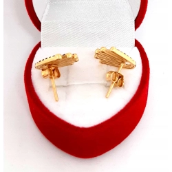 Złote kolczyki Łapki sztyft PR.585 W:2,33gr .