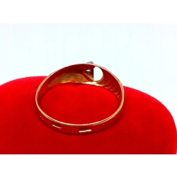 Złoty pierścionek Cyrkonia PR.583 W:1,64gr R.13 .