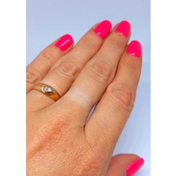 Złoty pierścionek Cyrkonia PR.583 W:1,64gr R.13 .