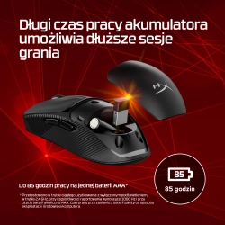 Myszka bezprzewodowa HyperX Pulsefire Fuse sensor optyczny czarny