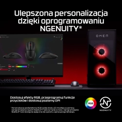 Myszka bezprzewodowa HyperX Pulsefire Fuse sensor optyczny czarny