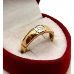 Złoty pierścionek z Cyrkonią PR.585 W:2,51gr R.11 InterSKLEP