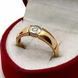 Złoty pierścionek z Cyrkonią PR.585 W:2,51gr R.11 InterSKLEP