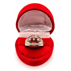 Złoty pierścionek z Diamentami i Brylantami PR.585 W:4,28gr R.25 InterSKLEP