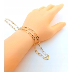 Złoty łańcuszek naszyjnik Pr.375 W:5,48gr Dł:45cm