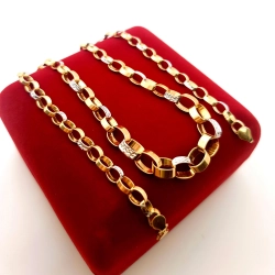 Złoty łańcuszek naszyjnik szeroki Pr.585 W:10,89gr Dł:45cm