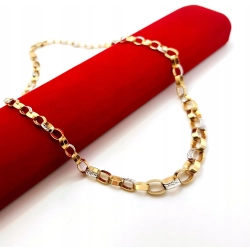 Złoty łańcuszek naszyjnik szeroki Pr.585 W:10,89gr Dł:45cm