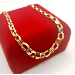Złoty łańcuszek naszyjnik szeroki Pr.585 W:10,89gr Dł:45cm