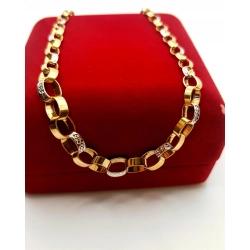 Złoty łańcuszek naszyjnik szeroki Pr.585 W:10,89gr Dł:45cm