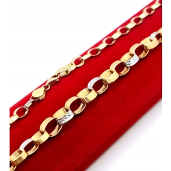 Złoty łańcuszek naszyjnik szeroki Pr.585 W:10,89gr Dł:45cm