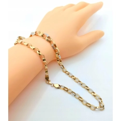 Złoty łańcuszek naszyjnik szeroki Pr.585 W:10,89gr Dł:45cm