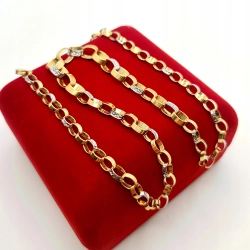 Złoty łańcuszek naszyjnik szeroki Pr.585 W:10,89gr Dł:45cm