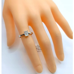 złoty pierścionek z diamentem 1,01ct Pr.750 W:2,25GR r.13