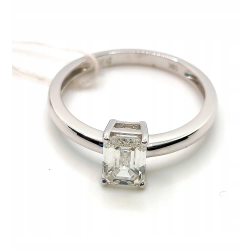 złoty pierścionek z diamentem 1,01ct Pr.750 W:2,25GR r.13