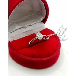 złoty pierścionek z diamentem 1,01ct Pr.750 W:2,25GR r.13