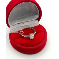 złoty pierścionek z diamentem 1,01ct Pr.750 W:2,25GR r.13