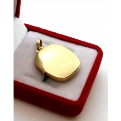 Złota zawieszka sekretnik otwierany z monogramem Pr.585 W:3,33gr