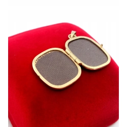 Złota zawieszka sekretnik otwierany z monogramem Pr.585 W:3,33gr