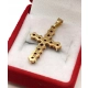 Złota zawieszka Krzyżyk z Granatami Pr.585 W:1,93gr