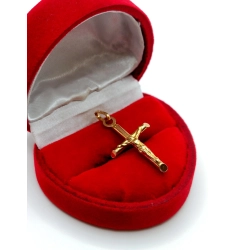 Złota zawieszka Krzyżyk z Jezusem Pr.585 W:1,30gr