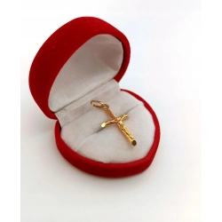 Złota zawieszka Krzyżyk z Jezusem Pr.585 W:1,30gr