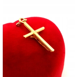 Złota zawieszka Krzyżyk z Jezusem Pr.585 W:1,30gr