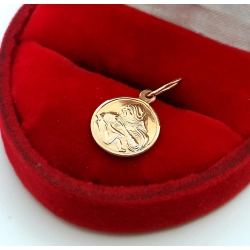 Złota zawieszka medalik Matka Boska Karmiąca Pr.585 W:0,92gr