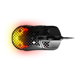 Mysz SteelSeries Aerox 5 USB RGB gamingowa lekka czarna przewodowa InterSK