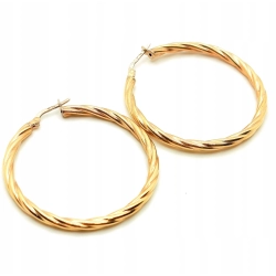 Złote kolczyki koła kółka Pr.585 W:4,39gr Śred. 3,7cm