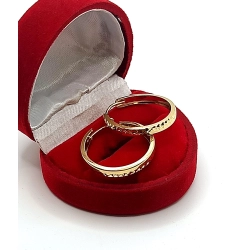 Złote kolczyki koła kółka Pr.585 W:2,38gr Śred: 2cm